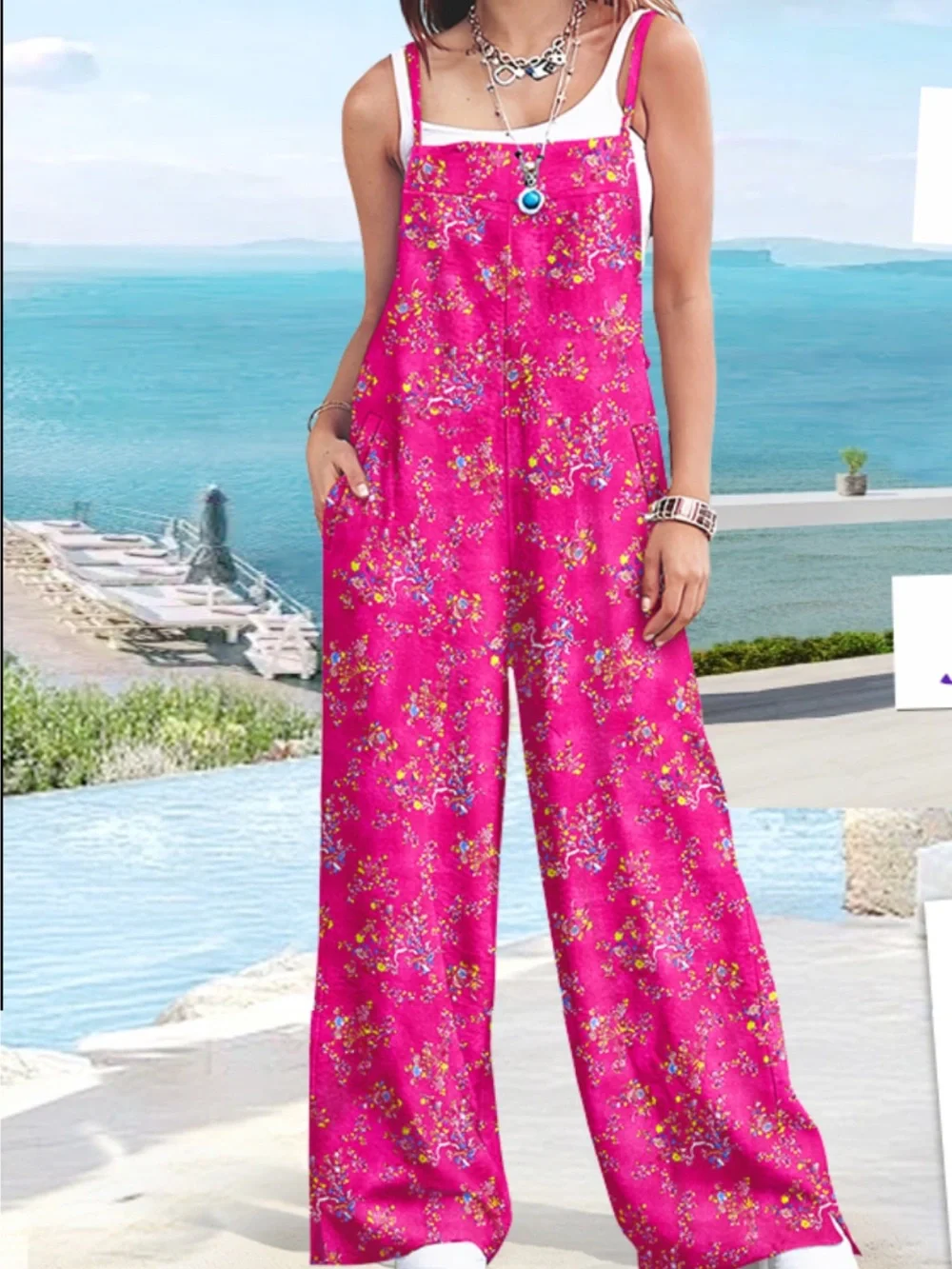 Boho Floral Wide-Leg Jumpsuit